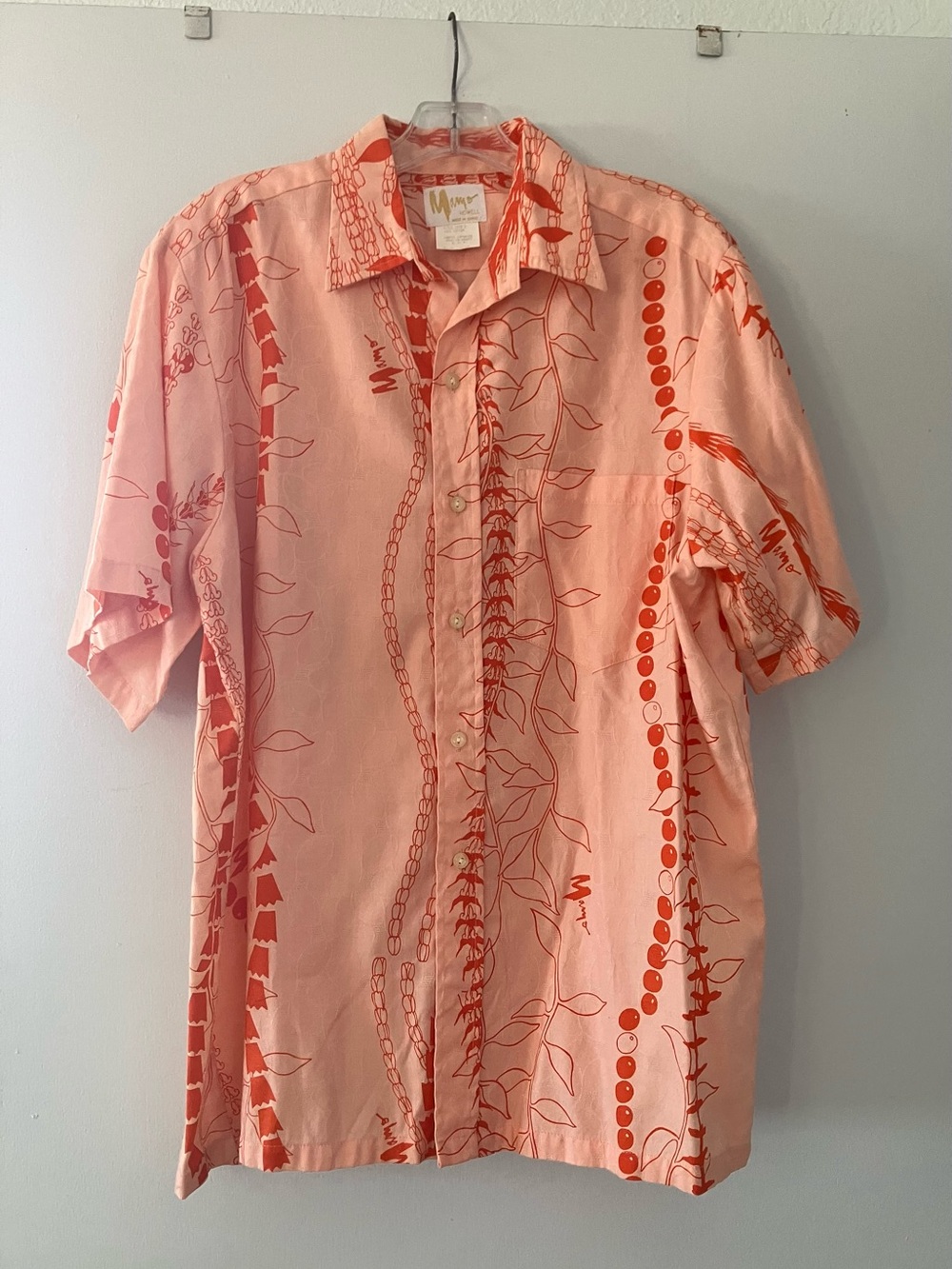 Mamo Howell Hawaiian Shirt; Measurements in Photos; Tiny Stains-Last Photos